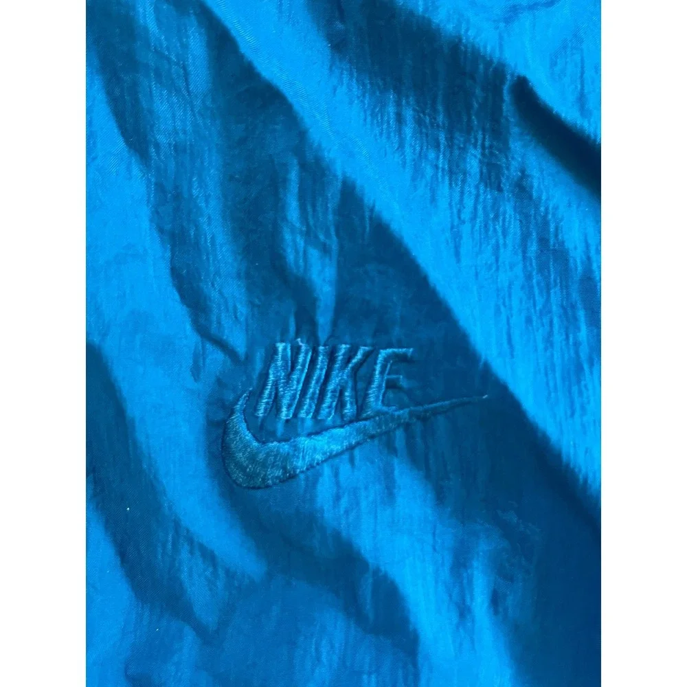 Vintage Nike Windbreaker Jacket Teal Blue‎ Full Zip Nylon Large F50105USH
